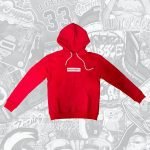 Backpack Boyz Red White Box Logo Hoodie