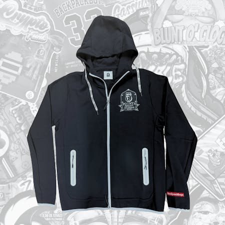 9009a24af2c98c5a9caf25e7a7a90dd4 Backpack Boyz Black White 5 Points Tech Zip up Hoodie