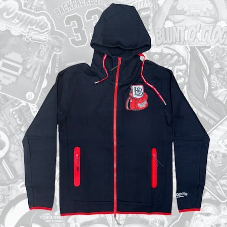94bbc2357bf22a3baea35025e2c6b830 Black BB Logo Tech Zip up Hoodie