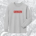 Backpack Boyz Red Grey Box Logo Long Sleeve T-Shirt