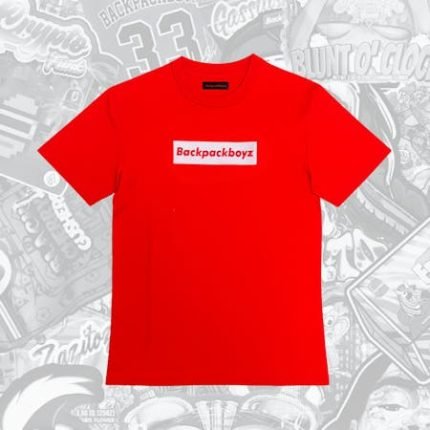 Backpack Boyz Red white Box Logo Short Sleeve T-Shirt